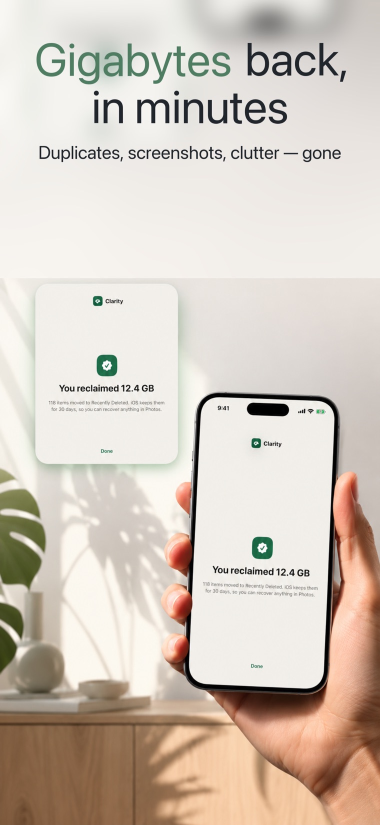 Clarity app screen