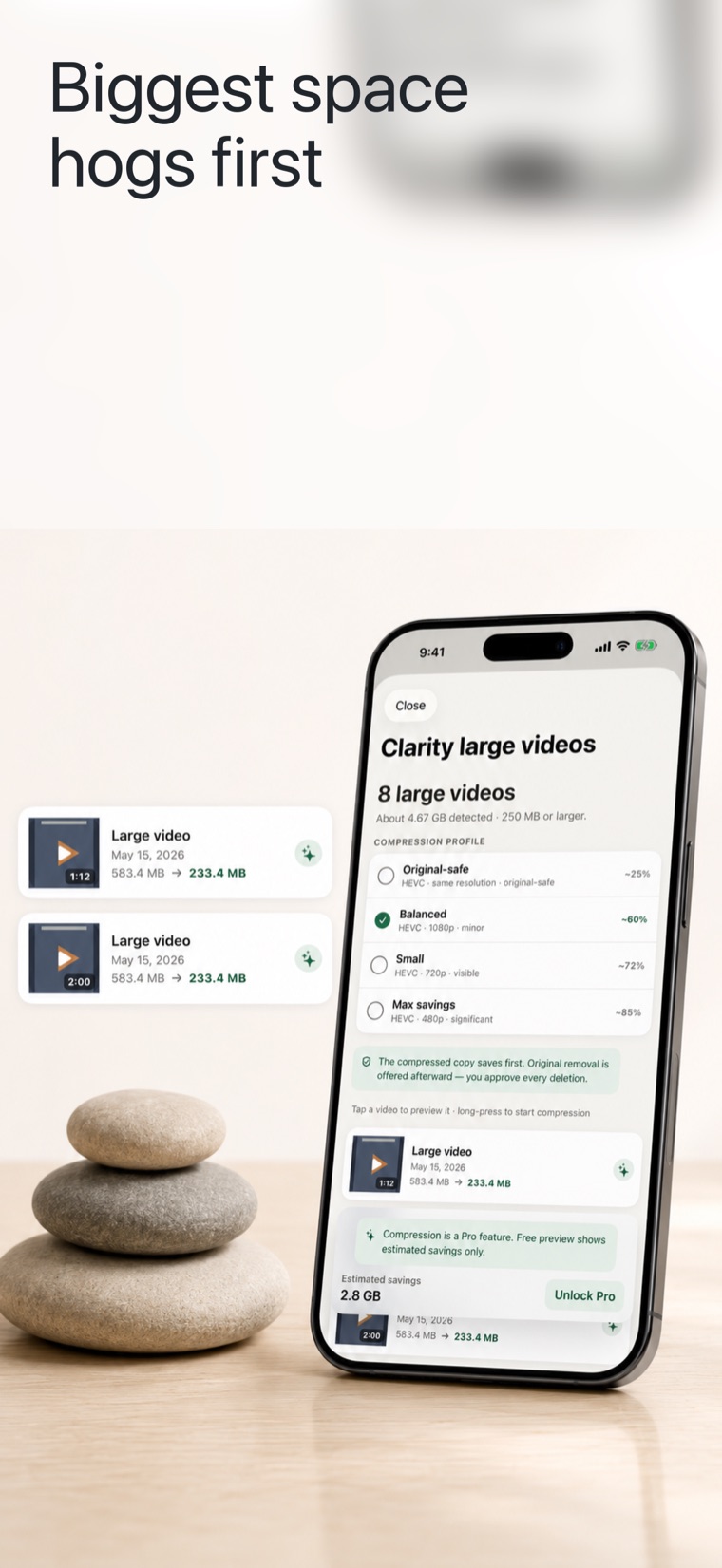 Clarity screen